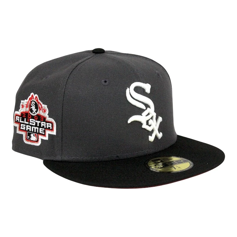 Chicago White Sox Graphite and Black 2003 ASG Patch Red UV New Era 59FIFTY Fitted Hat