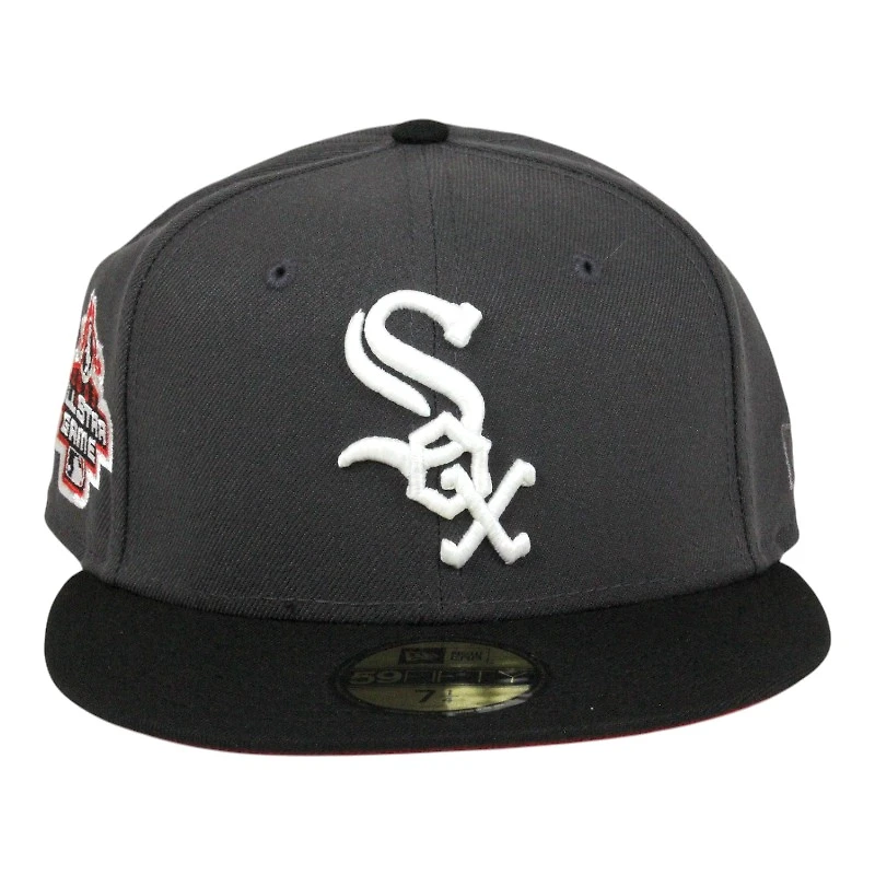 Chicago White Sox Graphite and Black 2003 ASG Patch Red UV New Era 59FIFTY Fitted Hat