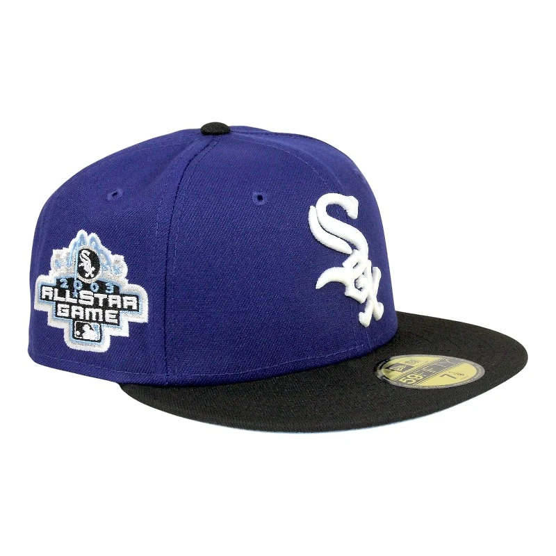 Chicago White Sox Royal and Black 2003 ASG Patch Icy UV New Era 59FIFTY Fitted Hat