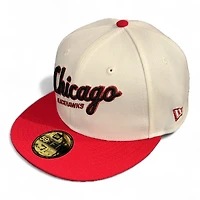 Chicago Blackhawks Chrome and Scarlet Winter Classic Patch Gray UV New Era 59FIFTY Fitted Hat