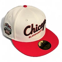 Chicago Blackhawks Chrome and Scarlet Winter Classic Patch Gray UV New Era 59FIFTY Fitted Hat