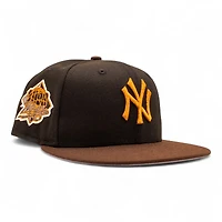 New York Yankees Black and Mocha 1999 World Series Patch Grey UV Era 59Fifty Fitted Hat
