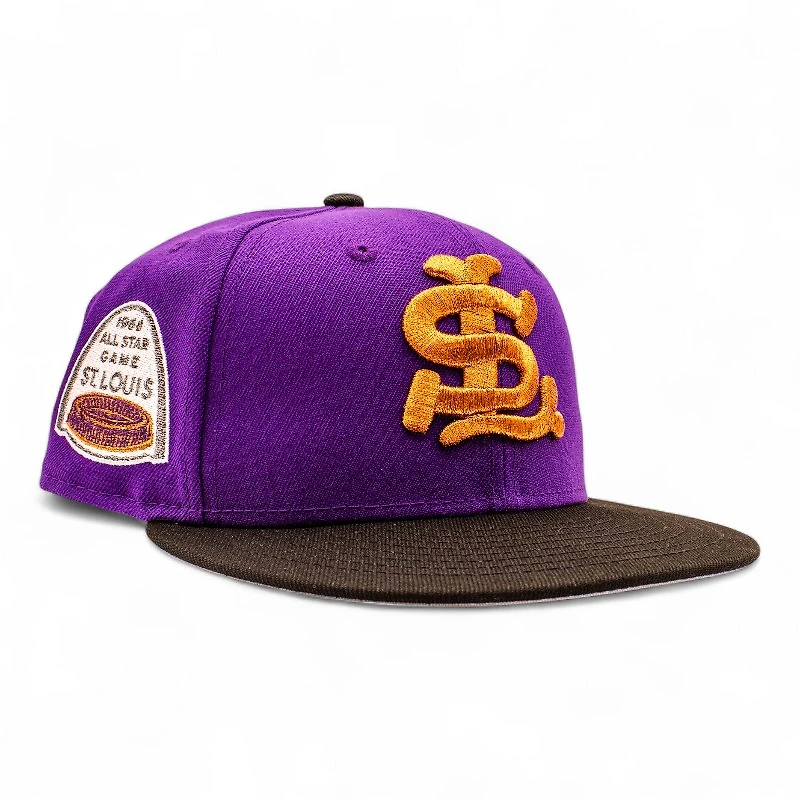 St Louis Browns Purple and Black 1966 All Star Game Patch Grey UV New Era 59Fifty Fitted Hat