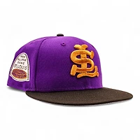 St Louis Browns Purple and Black 1966 All Star Game Patch Grey UV New Era 59Fifty Fitted Hat