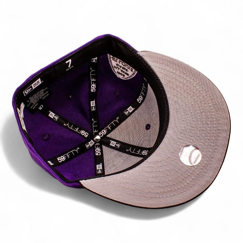 St Louis Browns Purple and Black 1966 All Star Game Patch Grey UV New Era 59Fifty Fitted Hat