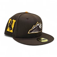 Colorado Rockies Walnut Leon the Lab Wyoming Cowboys Grey UV New Era 59FIFTY Fitted Hat