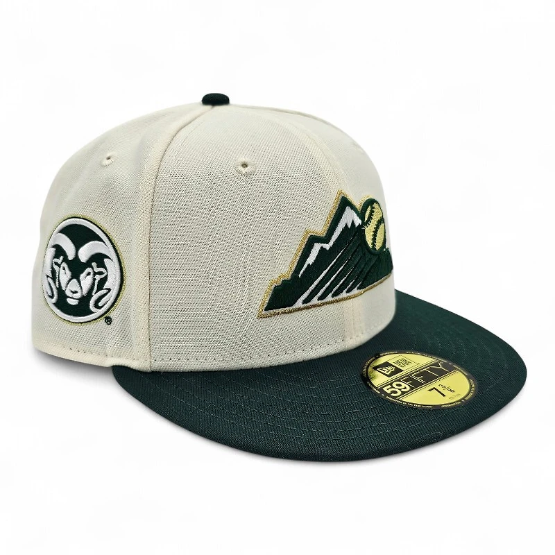 Colorado Rockies Chrome Dark Green 2T Leon the Lab CSU Rams Grey UV New Era 59FIFTY Fitted Hat