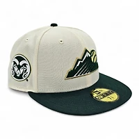 Colorado Rockies Chrome Dark Green 2T Leon the Lab CSU Rams Grey UV New Era 59FIFTY Fitted Hat