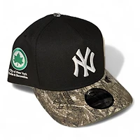 New York Yankees Black and Realtree Parks and Rec Patch New Era 9FIFTY A-Frame Snapback Hat