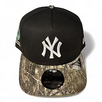 New York Yankees Black and Realtree Parks and Rec Patch New Era 9FIFTY A-Frame Snapback Hat
