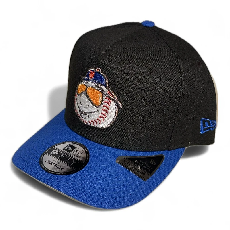 New York Mets Black and Royal Blue Domincan Republic Crest Patch New Era 9FIFTY A-Frame Snapback Hat