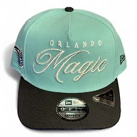 Orlando Magic Clear Mint and Black Script New Era 9FIFTY A-Frame Snapback Hat