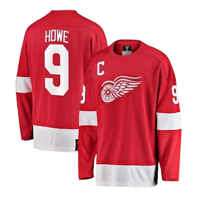 Detroit Red Wings Gordie Howe Home NHL Breakaway Player Jersey