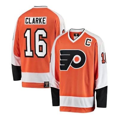 Philadelphia Flyers Orange Bobby Clarke Premier Retired NHL Breakaway Player Jersey