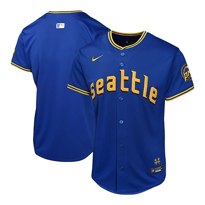 Youth Seattle Mariners Nike City Connect Limited Royal Blue Blank Jersey