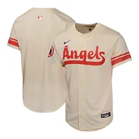 Youth Los Angeles Angels Nike City Connect Limited Cream Blank Jersey