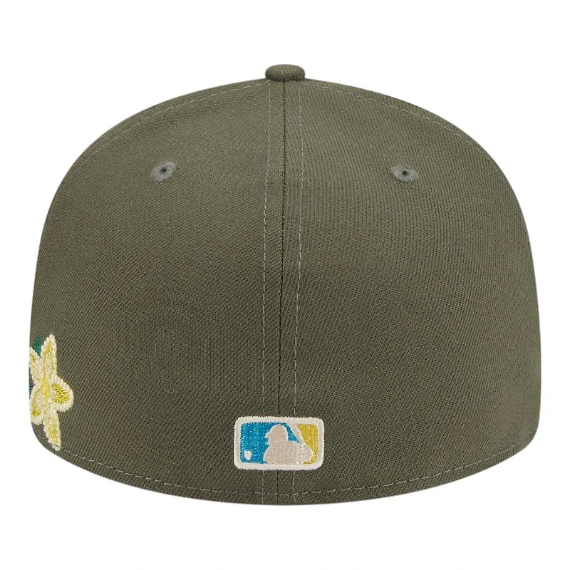 New York Yankees Olive Tonal Floral Pre-Curved Era 59FIFTY Fitted Hat