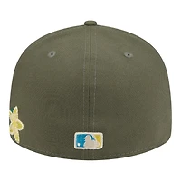 New York Yankees Olive Tonal Floral Pre-Curved Era 59FIFTY Fitted Hat
