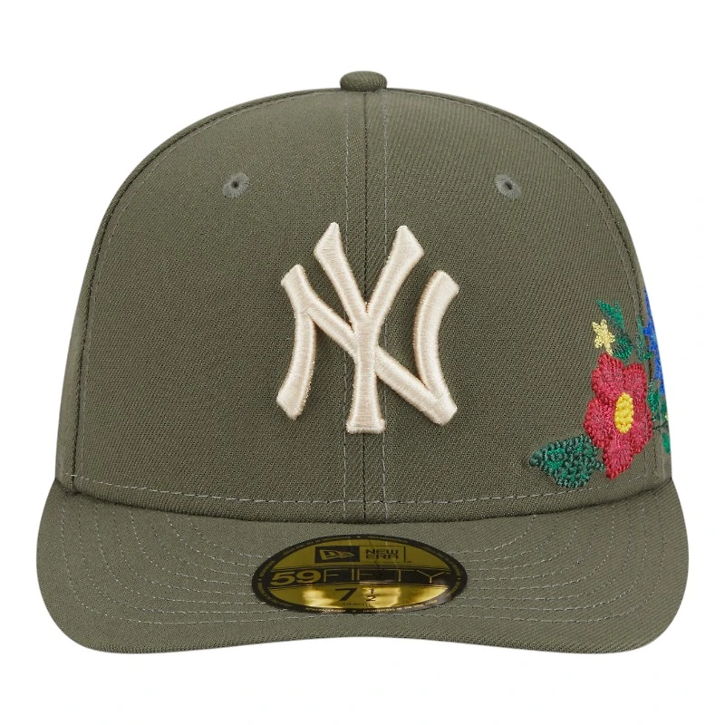 New York Yankees Olive Tonal Floral Pre-Curved Era 59FIFTY Fitted Hat