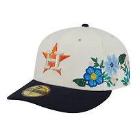 Houston Astros Chrome Tonal Floral Pre-Curved New Era 59FIFTY Fitted Hat