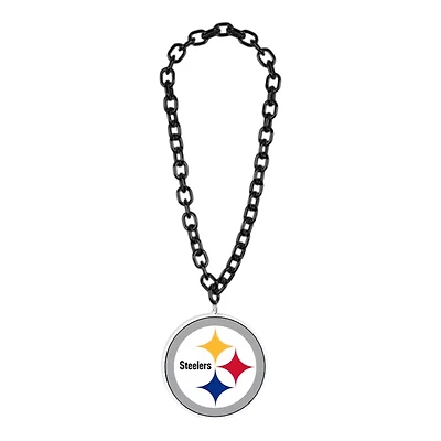 Pittsburgh Steelers Black Big Chain Logo Plastic Necklace