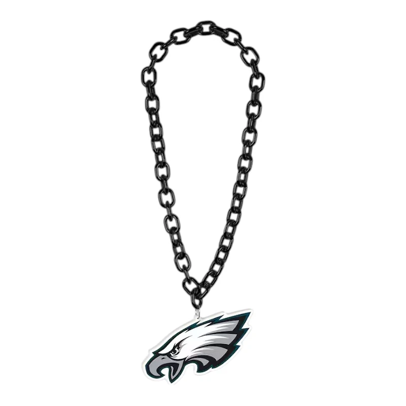Philadelphia Eagles Black Big Chain Logo Plastic Necklace
