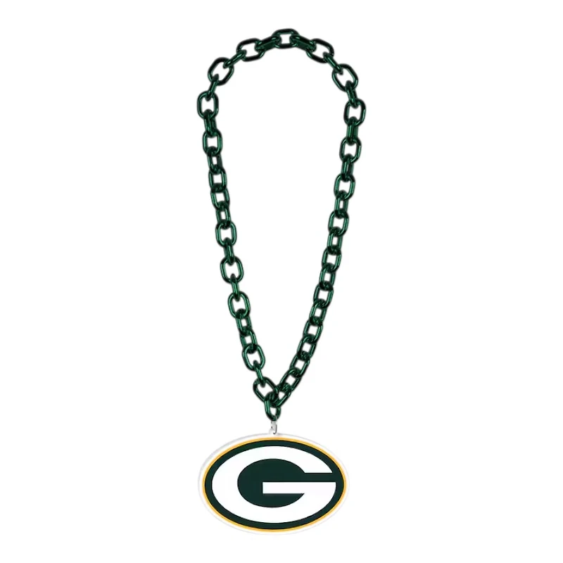 Green Bay Packers Green Big Chain Logo Plastic Necklace
