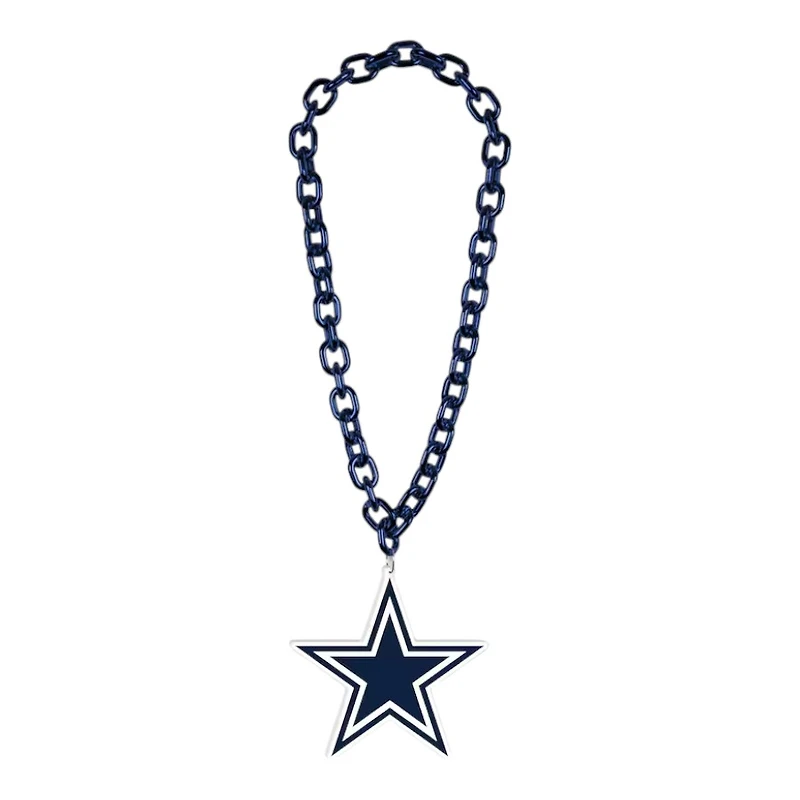 Dallas Cowboys Navy Big Chain Logo Plastic Necklace