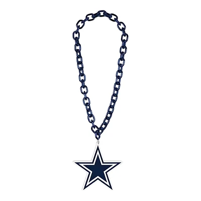 Dallas Cowboys Navy Big Chain Logo Plastic Necklace