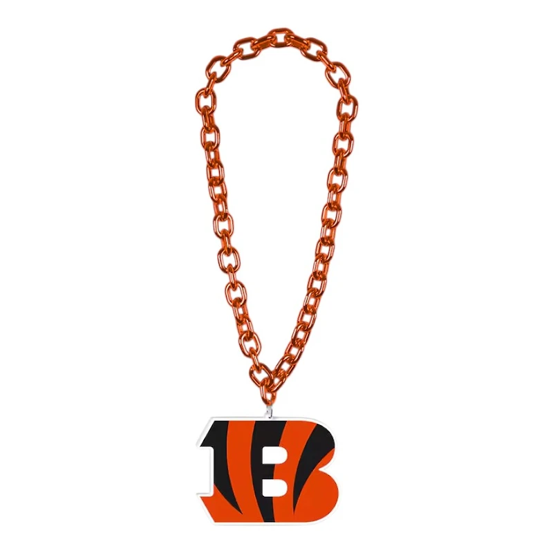 Cincinnati Bengals Orange Big Chain Logo Plastic Necklace