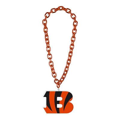 Cincinnati Bengals Orange Big Chain Logo Plastic Necklace