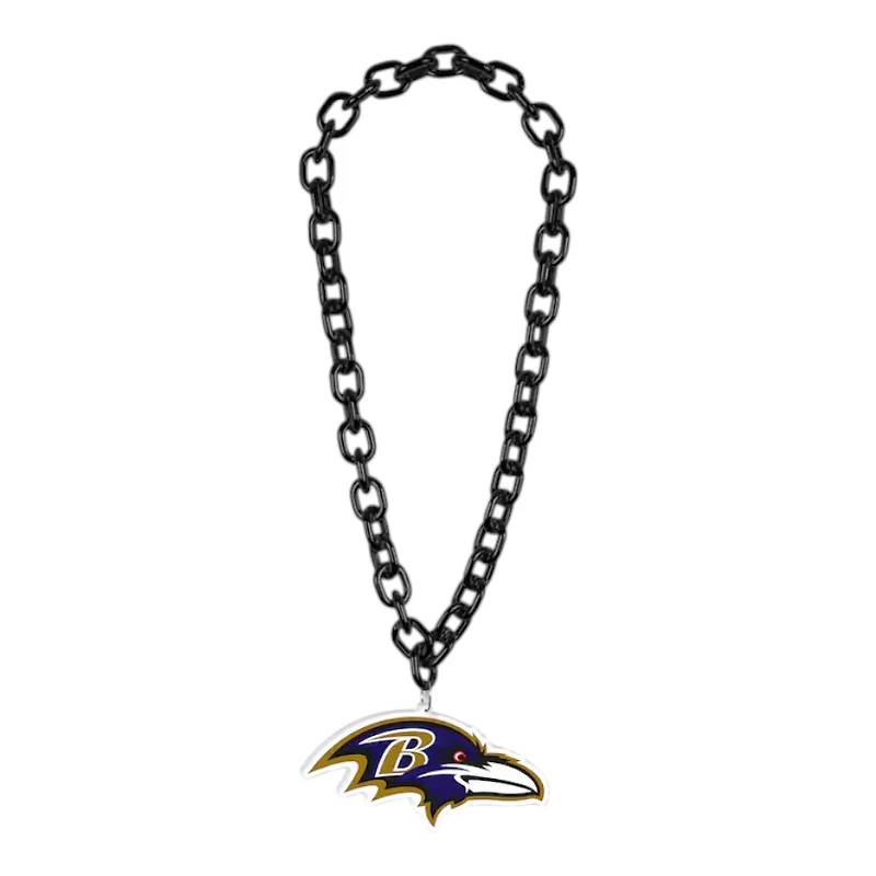 Baltimore Ravens Black Big Chain Logo Plastic Necklace
