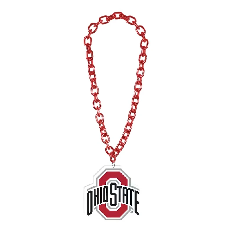 Ohio State Buckeyes Red Big Chain Logo Plastic Necklace