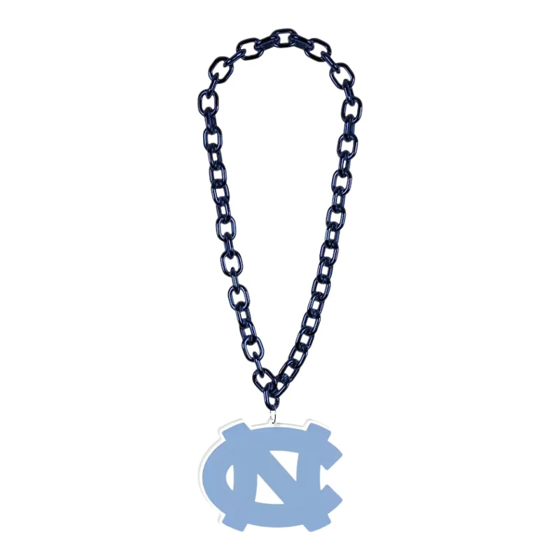 North Carolina Tar Heels Navy Big Chain Logo Plastic Necklace