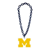 Michigan Wolverines Navy Big Chain Logo Plastic Necklace