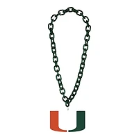 Miami Hurricanes Green Big Chain Logo Plastic Necklace