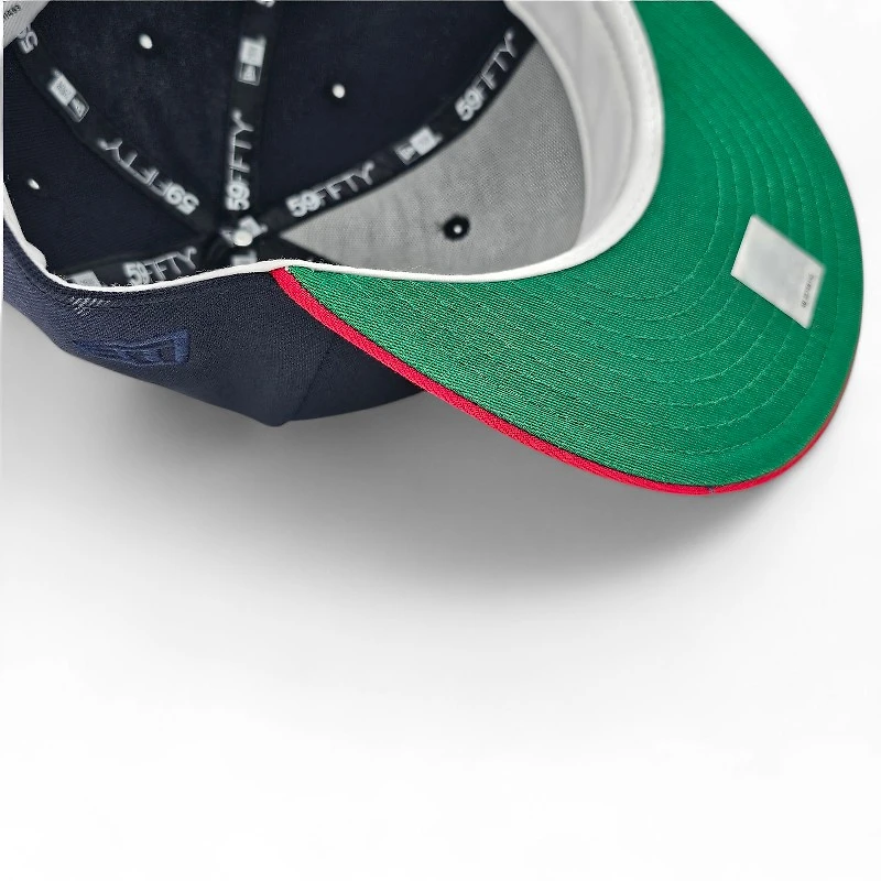 Asheville Tourists Navy Scarlet 2T Leon the Lab Green UV New Era 59FIFTY Fitted Hat