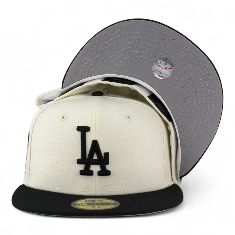 Los Angeles Dodgers Chrome and Black Ohtani 50-50 Patch Grey UV New Era 59FIFTY Fitted Hat