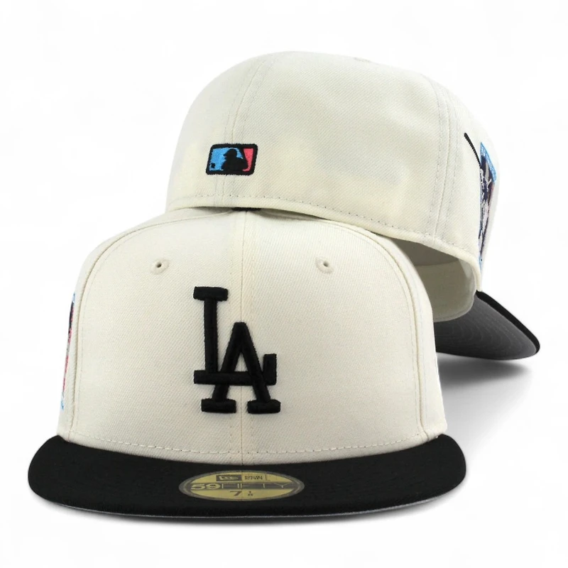 Los Angeles Dodgers Chrome and Black Ohtani 50-50 Patch Grey UV New Era 59FIFTY Fitted Hat