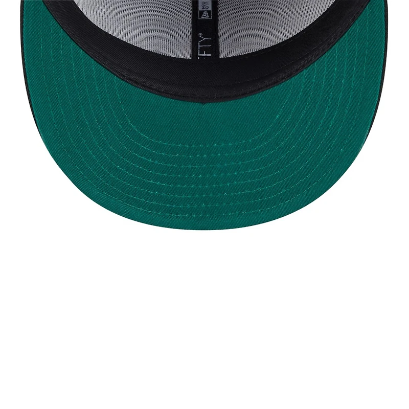 Los Angeles Angels Black Tonal Floral Pre-Curved New Era 59FIFTY Fitted Hat