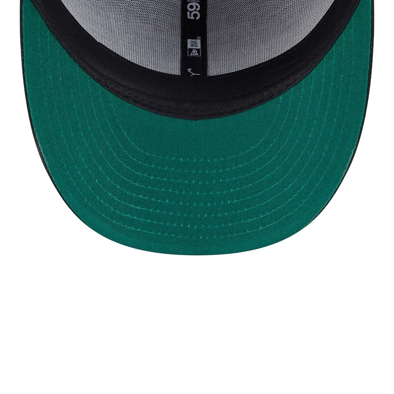 Los Angeles Kings Black Tonal Floral Pre-Curved New Era 59FIFTY Fitted Hat