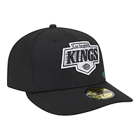 Los Angeles Kings Black Tonal Floral Pre-Curved New Era 59FIFTY Fitted Hat