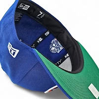 Denver Broncos Majestic Blue Leon the Lab 1983 Pro Bowl Patch Green UV New Era 59FIFTY Fitted Hat