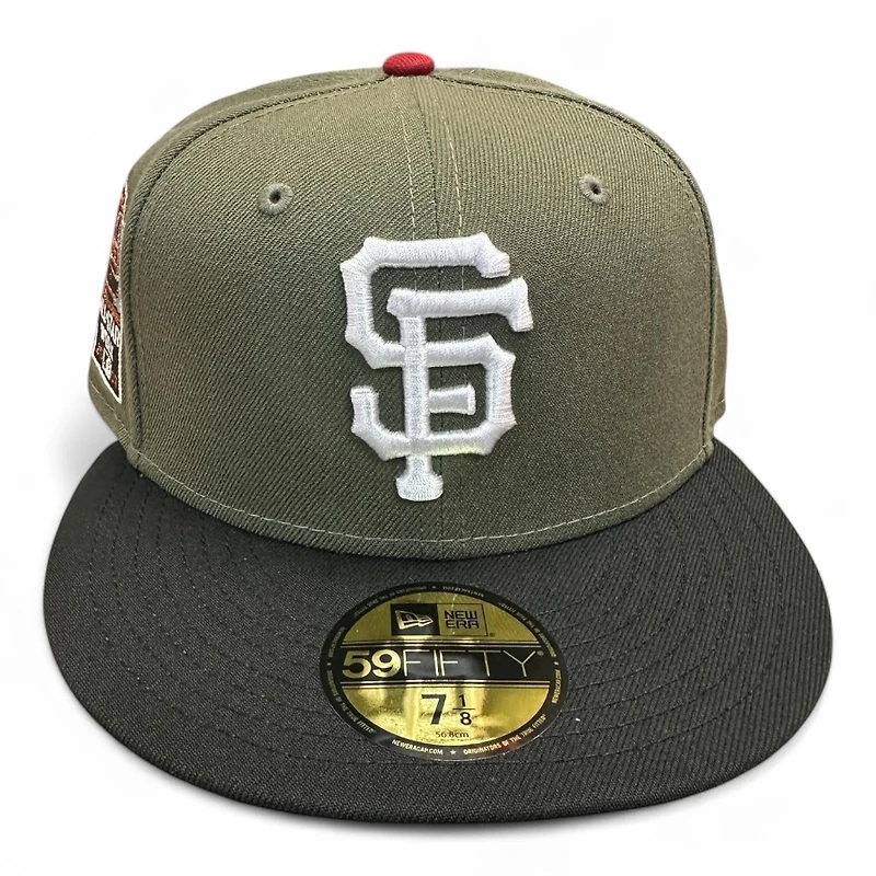 San Francisco Giants Olive Green and Black 2007 ASG Patch Icy Blue UV New Era 59FIFTY Fitted Hat