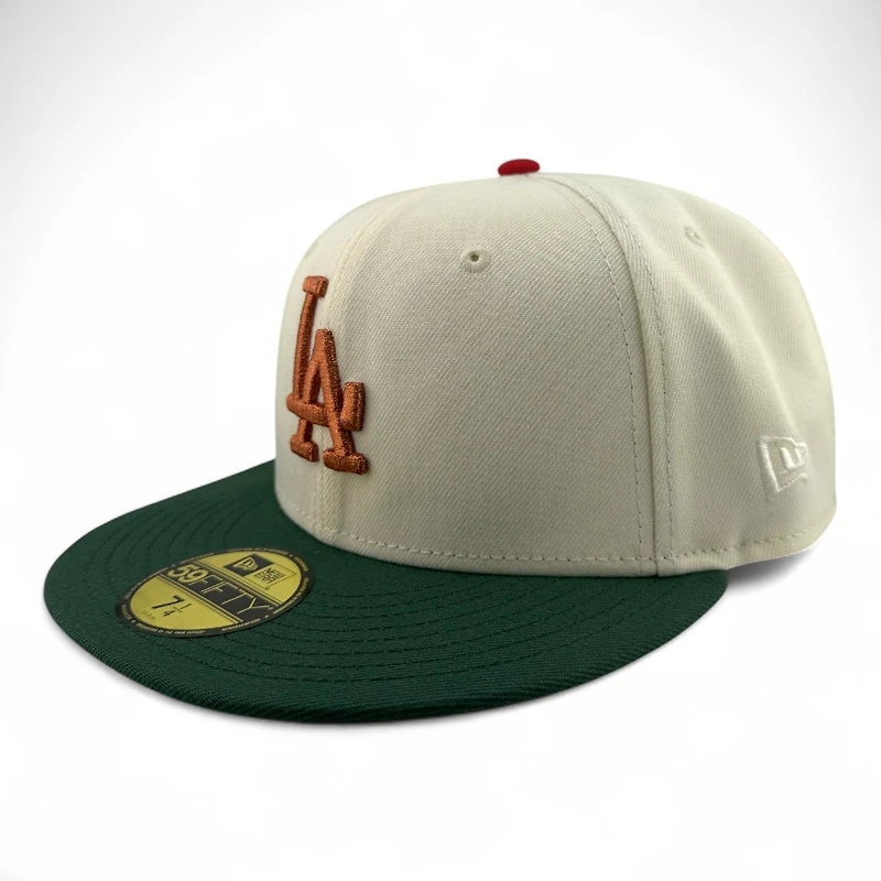 Los Angeles Dodgers Chrome and Green 40th Anniversary Patch Red UV New Era 59FIFTY Fitted Hat