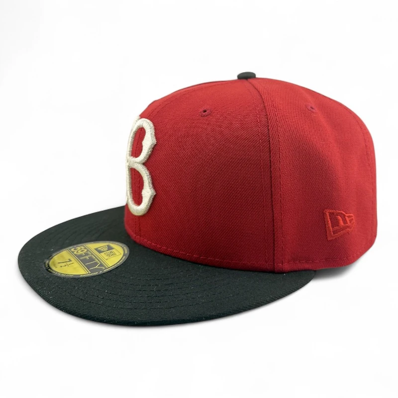 Brooklyn Dodgers Red and Black Jackie Robinson 75 Years Patch Pink UV New Era 59FIFTY Fitted Hat