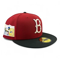 Brooklyn Dodgers Red and Black Jackie Robinson 75 Years Patch Pink UV New Era 59FIFTY Fitted Hat