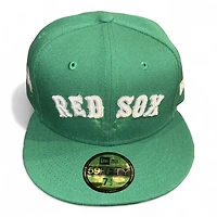 Boston Red Sox Kelly Green Clover Patch Ireland Flag Batterman Gray UV New Era 59FIFTY Fitted Hat