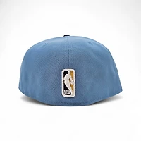Denver Nuggets Sky Blue Oceanside 2T Leon the Lab Champions Patch Grey UV New Era 59FIFTY Fitted Hat