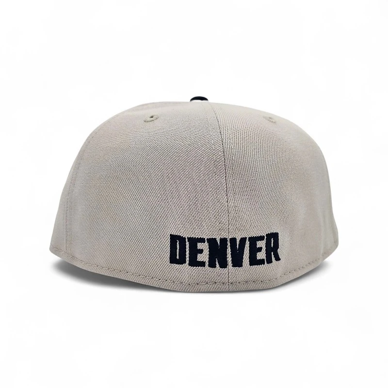 Denver Nuggets Stone Oceanside 2T Leon the Lab Pick Axe Patch Grey UV New Era 59FIFTY Fitted Hat